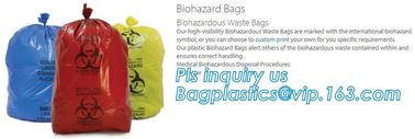 Color Custom Super Large Biohazard Waste Bag, Biohazard Collection Bags/Custom Colored sterile medical bags bags for Lab supplier