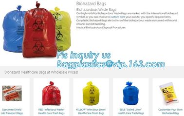 Biohazard recycle colored waste garbage bag on roll, Colorful biohazard bags, Colored medical waste bags biohazard garba supplier