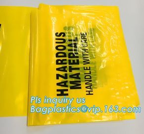 Medical biohazard bag PE safety red color waste bags for medical, biohazard trash bag on roll with cheap price, bagease supplier