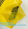 Medical biohazard bag PE safety red color waste bags for medical, biohazard trash bag on roll with cheap price, bagease supplier