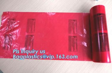 Medical biohazard bag PE safety red color waste bags for medical, biohazard trash bag on roll with cheap price, bagease supplier