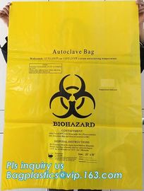 Biodegradable Medical Drawstring medical biohazard waste disposal supplies LDPE plastic autoclave bags, bagease, pac, sa supplier