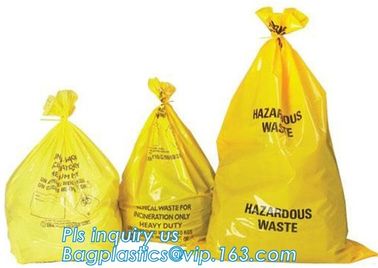 Biodegradable Medical Drawstring medical biohazard waste disposal supplies LDPE plastic autoclave bags, bagease, pac, sa supplier