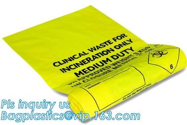 Biohazard disposable medical sterilization retort pouch bags hospital medical waste garbage biohazard bag, bagplastics supplier