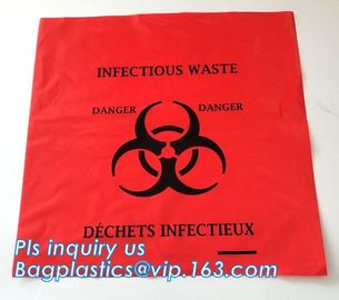 High temperature resistance 120C Biohazard Garbage Bags Medical Wast Bags for Sterilization Used in Hospital, bagease supplier