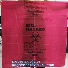 medical waste disposal plastic bag Biohazard garbage bags, Colored medical Infectious waste bags, biohazard garbage bags supplier