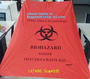 medical waste disposal plastic bag Biohazard garbage bags, Colored medical Infectious waste bags, biohazard garbage bags supplier