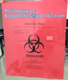 Yellow infectious medical waste disposal plastic bag Biohazard garbage bags, Yellow Waste Bag Disposable Bags For Medica supplier