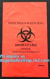 Yellow infectious medical waste disposal plastic bag Biohazard garbage bags, Yellow Waste Bag Disposable Bags For Medica supplier