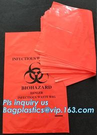 Yellow infectious medical waste disposal plastic bag Biohazard garbage bags, Yellow Waste Bag Disposable Bags For Medica supplier