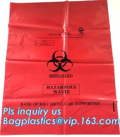 Yellow infectious medical waste disposal plastic bag Biohazard garbage bags, Yellow Waste Bag Disposable Bags For Medica supplier