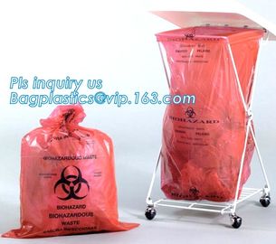 30 Gallon 33&quot; X 40&quot; Red Isolation Infectious Waste Bag / Biohazard Bag High Density 17 Microns - 250 / Case, bagease supplier