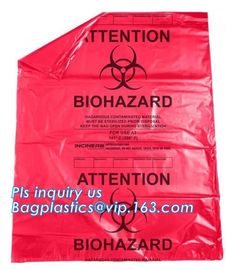 30 Gallon 33&quot; X 40&quot; Red Isolation Infectious Waste Bag / Biohazard Bag High Density 17 Microns - 250 / Case, bagease supplier