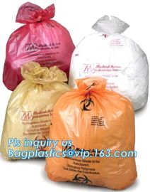 Clinical Waste Bags (Yellow), Heavy Duty Sacks , 17in x 25in (x25), Popular PE/PP biohazard eco bag,garbage bag,plastic supplier