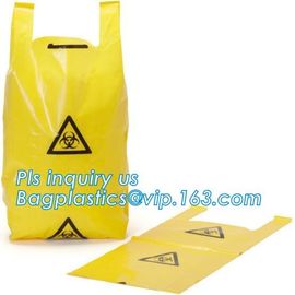 Clinical Waste Bags (Yellow), Heavy Duty Sacks , 17in x 25in (x25), Popular PE/PP biohazard eco bag,garbage bag,plastic supplier