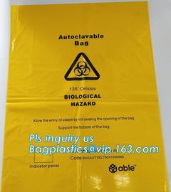 Clinical Waste Bags (Yellow), Heavy Duty Sacks , 17in x 25in (x25), Popular PE/PP biohazard eco bag,garbage bag,plastic supplier