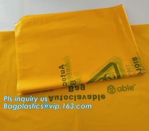 biohazard plastic waste bags clinical disposal bags in yellow color, heavy duty red medical biohazard garbage trash bags supplier