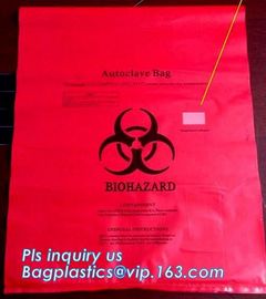 Customized color biohazard medical waste drawstring bag drawtape bag, biohazard medical waste bags for clinical waste,ye supplier