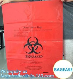 Customized color biohazard medical waste drawstring bag drawtape bag, biohazard medical waste bags for clinical waste,ye supplier