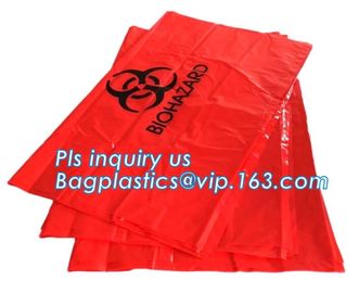 8-10 Gallon Medical Waste Trash Bags Compostable Biohazard Waste Bags Infectious Waste Basure Infecciosa Bags, bagplasti supplier