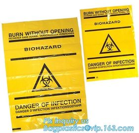 8-10 Gallon Medical Waste Trash Bags Compostable Biohazard Waste Bags Infectious Waste Basure Infecciosa Bags, bagplasti supplier