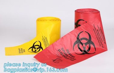 Colored Biodegradable Clinical Waste Bags Medical Biohazard Waste Bag, Customized A3 Medical Biohazard Autoclave Bags supplier