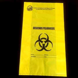 Hospital Biohazard Bag Medical Waste Garbage Bags Infections Linens Waste Bags, Red biohazard linen bag for hospital supplier