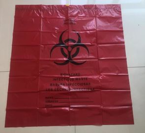 Biodegradable Plastic Hospital biohazard waste bags, Soiled Linen Bags, autoclavable ldpe medical biohazard waste plasti supplier