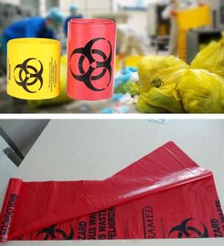 Biodegradable Plastic Hospital biohazard waste bags, Soiled Linen Bags, autoclavable ldpe medical biohazard waste plasti supplier