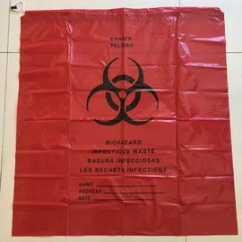 Biodegradable Plastic Hospital biohazard waste bags, Soiled Linen Bags, autoclavable ldpe medical biohazard waste plasti supplier