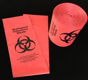 Biodegradable Plastic Hospital biohazard waste bags, Soiled Linen Bags, autoclavable ldpe medical biohazard waste plasti supplier