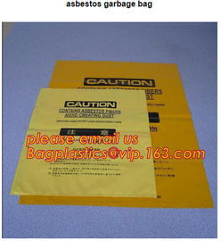 PE Asbestos Trash bag, PE asbestos waste bags 150microns thickness, Deposioble Asbestos Trash Bags, Asbestos Disposal Ba supplier