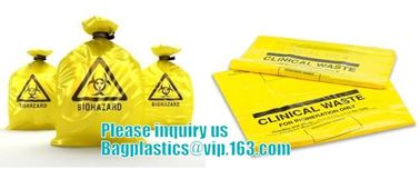 Polyethylene disposal asbestos waste bags, jumbo plastic industrial garbage packaging asbestos bag on roll supplier