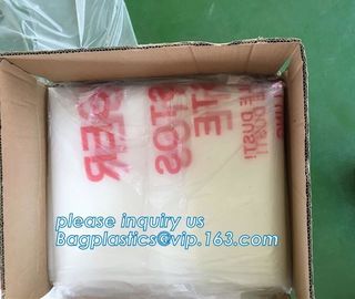 Heavy Duty Custom LDPE Poly plastic waste bags for construction, Disposal Polythene bags For Asbestos Removal bags pac supplier