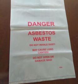 customized OEM Asbestos waste removal big bag, Asbestos bag big bag ton bag, Danger words printed ldpe asbestos bag, bag supplier