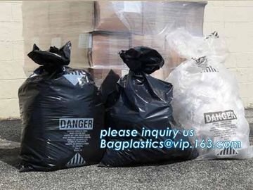 customized OEM Asbestos waste removal big bag, Asbestos bag big bag ton bag, Danger words printed ldpe asbestos bag, bag supplier