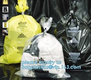 PE asbestos yard waste bags, Durable Black Large 6 Mil Jumbo Disposal Asbestos Waste Plastic Bags, bagplastics, bagease supplier