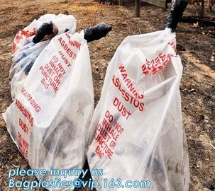 Wholesale Durable Jumbo Disposal Asbestos Waste Plastic Bags, industrial biodegrade dedicated asbestos garbage bags of y supplier