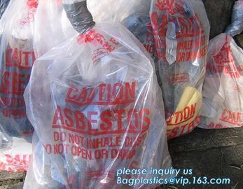 Wholesale Durable Jumbo Disposal Asbestos Waste Plastic Bags, industrial biodegrade dedicated asbestos garbage bags of y supplier