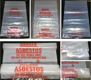 PE packing bag for Asbestos fibers, large size thicker LDPE asbestos remove bags, Large Asbestos Waste Removal Bags, pac supplier