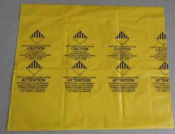 Yellow Asbestos Disposal Removal and Burial Bags, manufacturer supply Customize yellow color plastic Bag for packing asb supplier