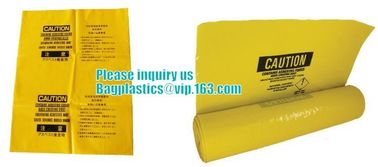 Yellow Asbestos Disposal Removal and Burial Bags, manufacturer supply Customize yellow color plastic Bag for packing asb supplier