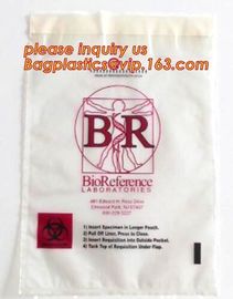 Specimen Biohazard Bag/k bag with pocket, Manufacturer BioHazard Medical Specimen Zip Bags, bagplastics, bagease supplier