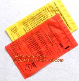 biohazard specimen k bag with pocket, recycled custom printed ldpe 3 layers specimen bag k bag, pac, pacrite supplier