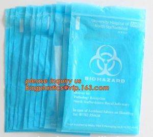 wholesale custom printed ldpe k kangaroo pouch plastic zipper bag zip lock biohazard specimen bags with pocket supplier