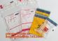Medical packing k sealing plastic biohazard specimen bag customized pouch, Disposable plastic medical waste specim supplier