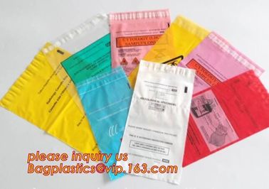 Medical packing k sealing plastic biohazard specimen bag customized pouch, Disposable plastic medical waste specim supplier