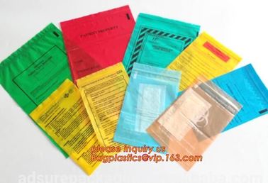 Plastic Reclosable Specimen Bags with Dual Pouch, Medical Lab Bags Reclosable Zip Lock Bag, collection zipper bag, pac supplier