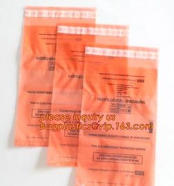 LDPE lab specimen zipper bag customized Printing medicine bags, Lab Bags- Biohazard zipper Locking Plastic Specimen Tran supplier