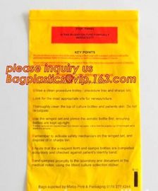 Biohazard Specimen Bag with Document Pouch, Industrial waste disposal, biodegradable waterproof plastic k poly pe supplier